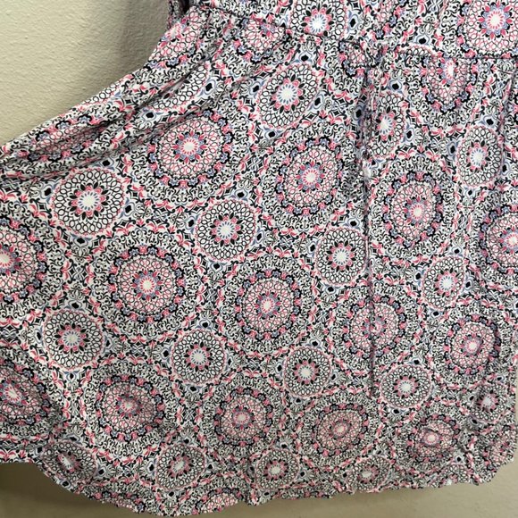 Torrid Women's Mini Challis Skater Dress Size 1x Crisscross Back Tie Waist - Picture 7 of 12